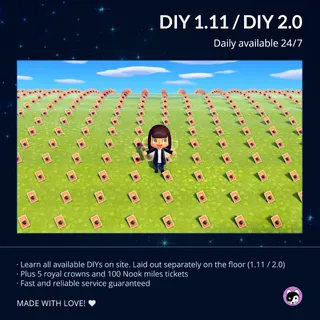 ACNH | All 281 available DIY Recipes 2.0 + 5 royal crowns + 100 Nook miles tickets ✅ Learn on site ✅