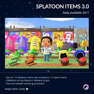 ACNH | All Splatoon items, all variations [114 pcs] + bonus / Update 3.0 ✅ Fast service ✅