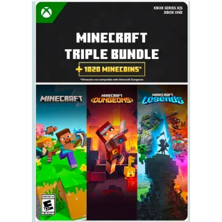Minecraft Triple Bundle (Xbox) - Xbox [Digital Code]
