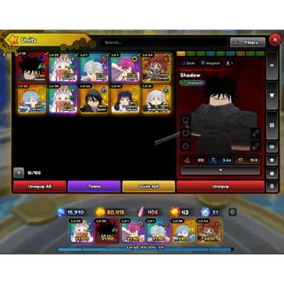 ACCOUNT ID:03 Anime Expeditions shadow(divine) 406 RR acc Clean