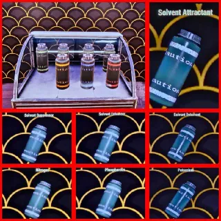 Canisters & Solvents Set x 7