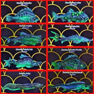 Glowing Fish Set x8