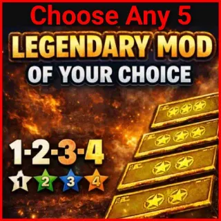 Any 1⭐️2⭐️3⭐️4⭐️ Mods x5