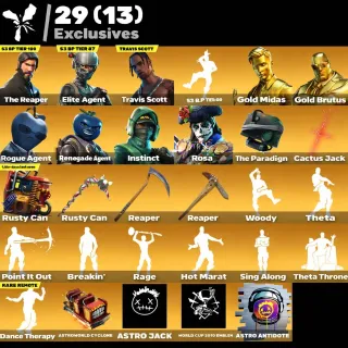 ❄️ 173 skins | Travis Scott | Take The L | Kylo | Murderer | Instinct | Ski | Lara Croft | the Reaper 