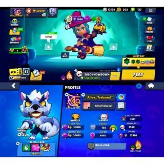 BRAWL STARS ACCOUNT 🏆 83 Brawlers 🔱50k 🏆Trophies 🌟 20 hypercharge👿22 max 🔥  Many Skins 💫Android and IOS ⚡Instant Delivery 