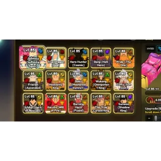 Anime Last Stand - 15 Godly Glitched | 55 Glitched + 32K Trait Reroll (END GAME ACCOUNT)