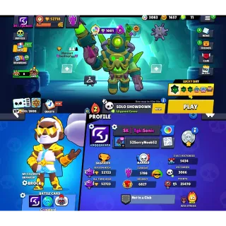 BRAWL STARS ACCOUNT 98/98 BRAWL⚡52k TROPHIES⚡Hypercharge 23⚡Max 31⚡WARRANTY⚡LEGENDARY 50k