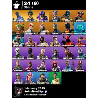 34 SKINS DRIFT FORNITE ACCOUNT NFA