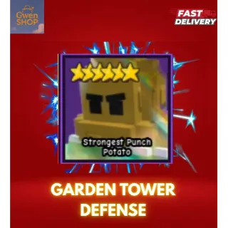 10X STRONGEST PUNCH POTATO GARDEN TOWER  DEFENSE