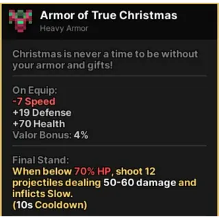ARMOR OF TRUE CHRISTMAS  - PIXEL QUEST
