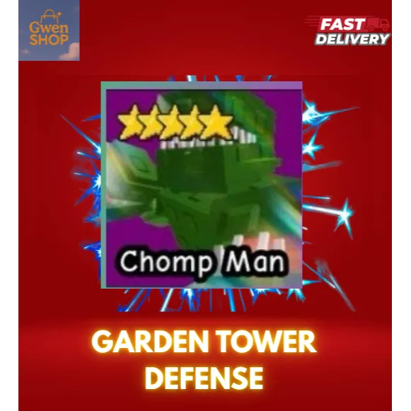 CHOMP MAN GARDEN TOWER DEFENSE - Garden Tower Defense Game Item - Gameflip