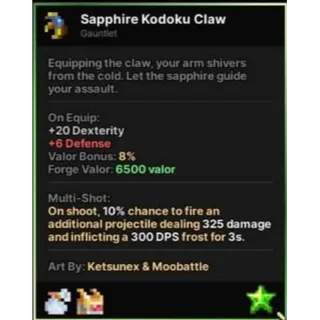 SAPPHIRE KODOKU CLAW - PIXEL QUEST