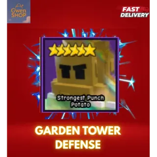 5X STRONGEST PUNCH POTATO GARDEN TOWER  DEFENSE