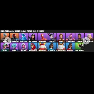 19 Skins | Spider-Man | Ronin | The Foundation | Polar Peely | Hard Charger