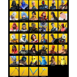 Fortnite  Account - 134 skins | Lara Croft | Reaper Axe | Darth Vader | Fusion | Paradigm (Reality-659) | The Foundation