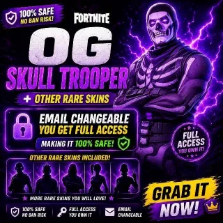 🔥 Fortnite OG Account - OG Skull Trooper + Other Rare Skins | FULL ACCESS | EMAIL CHANGEABLE