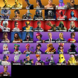 🔥 Fortnite Account - 43 Skins | Gold Midas + Lara Croft + 3550 VB