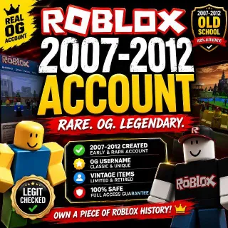 ⭐ REAL OG Roblox Account (2007-2012) | Classic & Rare