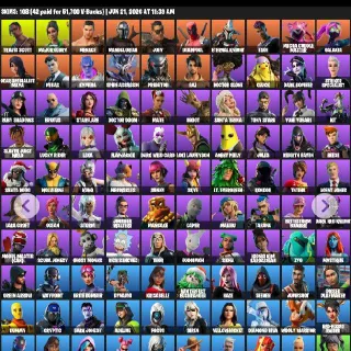 🔥Fortnite Account - 108 Skins | Travis Scott | Leviathan Axe
