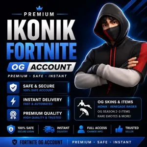 🔥Fortnite Account - IKONIK %100 ✮ 50+ Top Skins Guaranteed