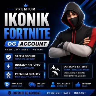 🔥Fortnite Account - IKONIK %100 ✮ 50+ Top Skins Guaranteed