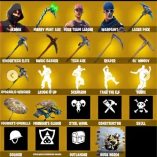 🔥 Fortnite OG Account - 68 skins IKONIK + Merry Mint Axe + OG STW