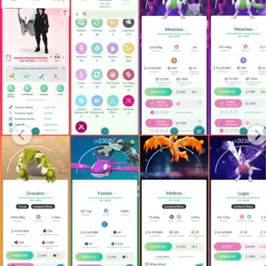 LV 71 STACKED | 2016 creation year | 34 SHINY LEGEND👑HUNDO MEGA RAYQUAZA👑SHINY MEGA MEWTWO Y+X👑SHINY GALARIAN MOLTRES