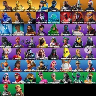 [PC/PSN/XBOX] 58 skins | Merry Mint Axe 💛 Travis Scott 💛
