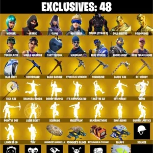 🔥 Fortnite OG Account - Wonder + IKONIK + Glow + Omega (Stage 5) | 271 Skins