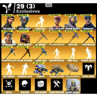 🔥 Fortnite OG Account - 170 skins👕 | Take The L + The Reaper | OG STW