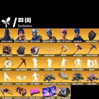 🔥 Fortnite OG Account - 106 Skins⭐Black Knight⭐OG STW⭐