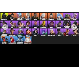 Fortnite Account 34 Skins | Geralt + Darth Vader + Indiana Jones | Instant Delivery | Full Access