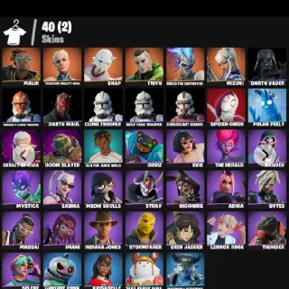 40 SKINS - DARTH VADER | INDIANA JONES | GERALT OF RIVIA | MALIK | PARADIGM (REALITY-659) | SNAP | TWYN (PC/PSN/XBOX)