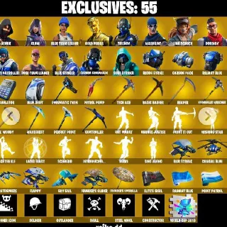 Fornite OG Stw - 162 skins | OG STW | IKONIK | Glow | Blue Team Leader | Gold Midas | Trilogy  | 1700 VB