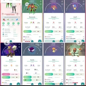 🔥 Pokemon Go Account - 70 LEVEL ACCOUNT ⚜ 81 Legendary 🐉 111 SHINIES✨
