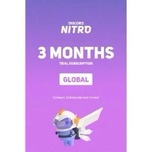 Discord Nitro - 3 Month TRIAL Subscription Key GLOBAL