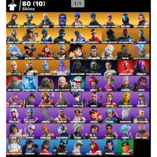 🔥 Fortnite OG Account - 80 skins 🍁 OG PURPLE SKULL TROOPER