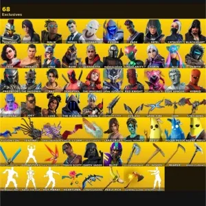🔥 Fortnite OG Account - 204 skins | Leviathan Axe | Travis Scott | Lara Croft | Darth Vader 