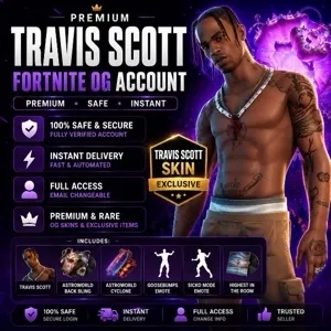 🔥 Fortnite OG Account - Travis Scott + Surprise Skins | Full Access | Fast delivery