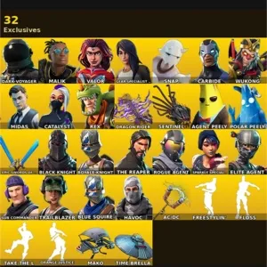🔥 Fortnite OG Account - 42 Skins Black Knight | Floss | Take The L | Sparkle Specialist | Royale Knight | The Reaper
