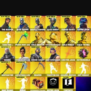 🔥 Fortnite OG Account - 225 skins🔥Travis Scott🔥Take The L🔥Leviathan Axe🔥Minty