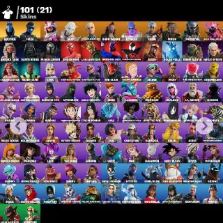 101 skins | Spider-Man ✴️ Spider-Man (Miles Morales) ✴️ Darth Vader ✴️ Mandalorian ✴️ Ahsoka Tano ✴️ Geralt of Rivia
