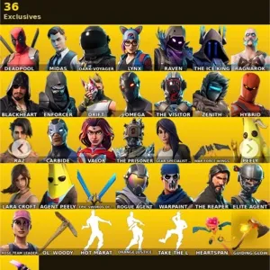 🔥 Fortnite OG Account - 59 skins | Take The L | OG STW | The Reaper | Elite Agent | Omega | Lara Croft