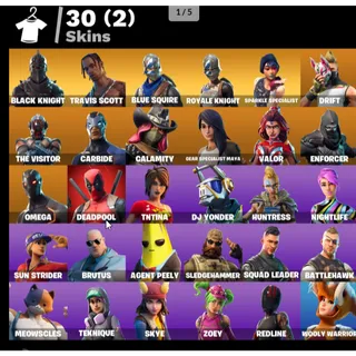 🔥 Fortnite OG Account - Black Knight 🍁Travis Scott