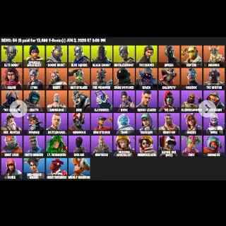 54 Skins | Black Knight | AC/DC | Sparkle Specialist | Take The L |  Blue Squire | Elite Agent | The Reaper