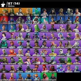 🔥 Fortnite Stacked - 87 skins | Renegade Raider | Rex | Hades | Midas Rex | Zeus | Poseidon | Apprentice Evie