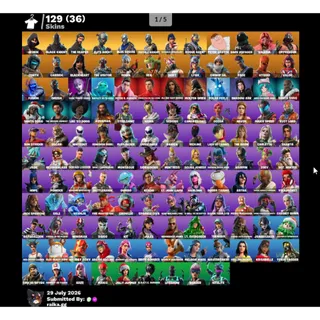 🔥 Fortnite OG Account - 129 skins black knight 🍁 ikonik