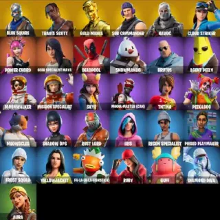 🔥 Fortnite OG Account - 31 Skins ⭐️ Travis Scott ⭐️ Take The L ⭐️ Blue Squire