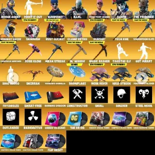 62 Skins 🍍 Peely - Drift - OG STW Super Deluxe Edition | Power: 50