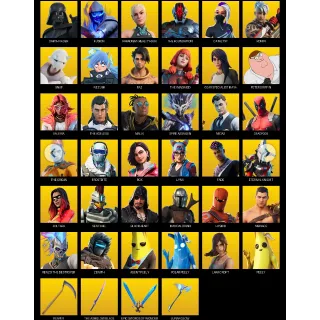 Fortnite  Account - 134 skins | Lara Croft | Reaper Axe | Darth Vader | Fusion | Paradigm (Reality-659) | The Foundation